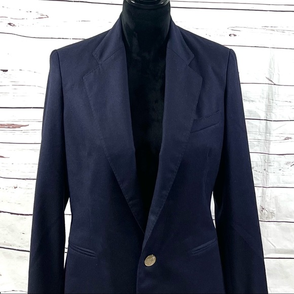 Ralph Lauren Black Label Blazer Women’s Size 8 Blue 100% Wool USA Made. - Picture 2 of 10